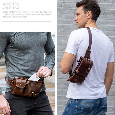 Men's Genuine Leather Waist Bag