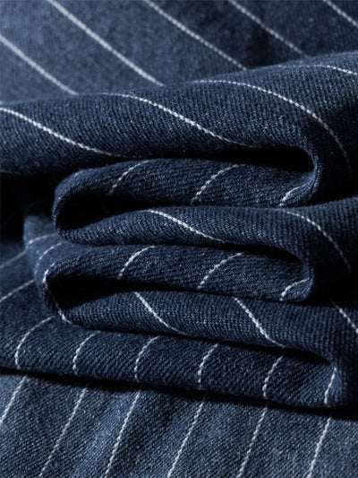Chemise en jean rayée d'inspiration vintage pour homme