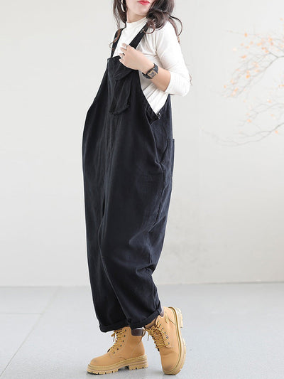 Women's Relaxed Fit Cotton Overalls