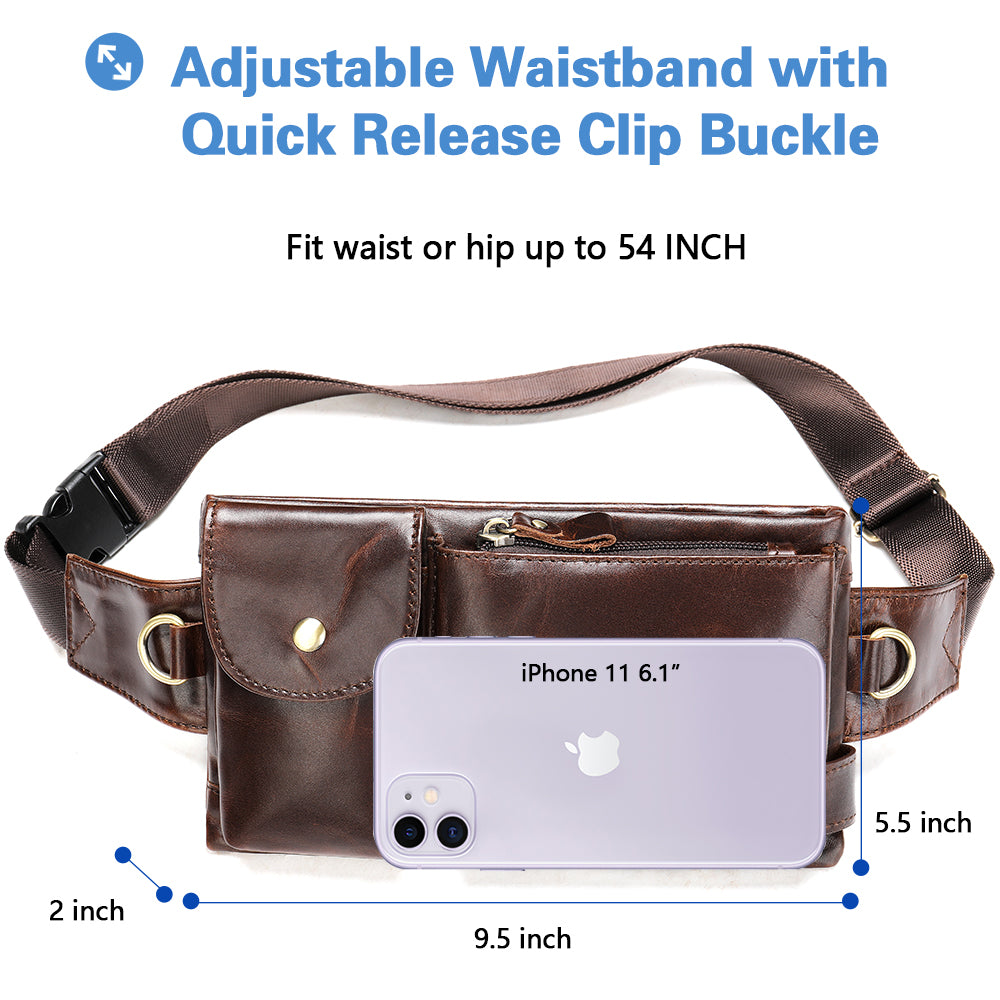 Men's Genuine Leather Waist Bag