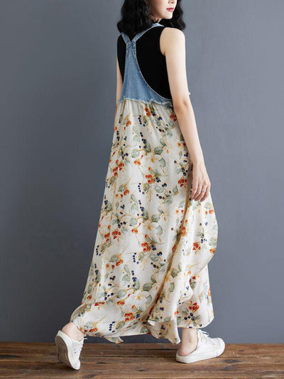 Robe longue ample en jean d'inspiration vintage