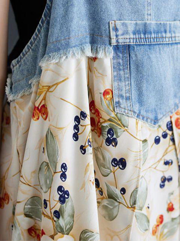 Robe longue ample en jean d'inspiration vintage
