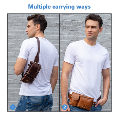 Men's Genuine Leather Waist Bag