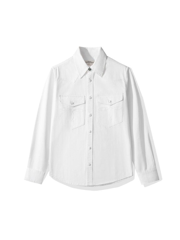 Chemise en jean rayée d'inspiration vintage pour homme