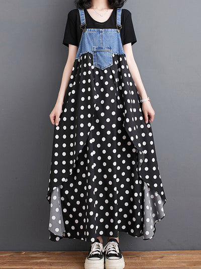 Robe longue ample en jean d'inspiration vintage