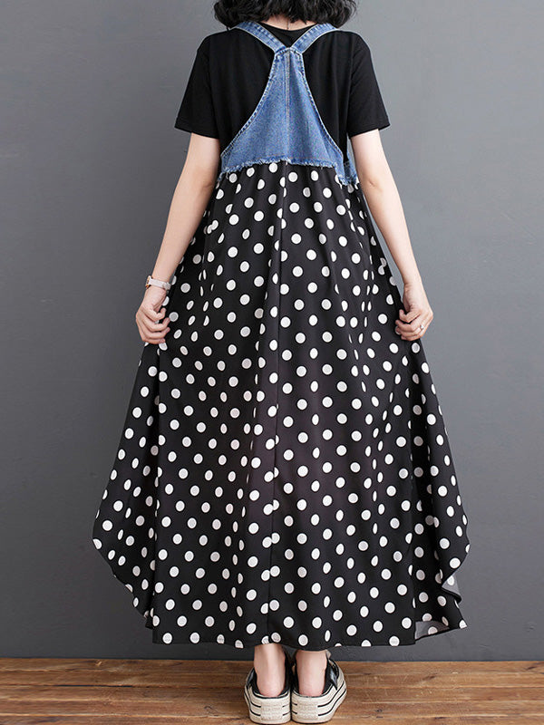 Robe longue ample en jean d'inspiration vintage