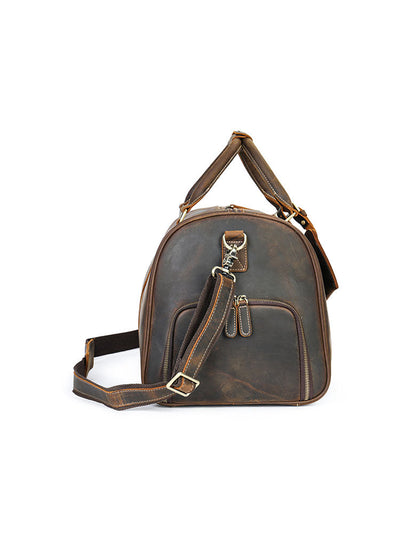 Premium Crazy Horse Leather Duffle Bag
