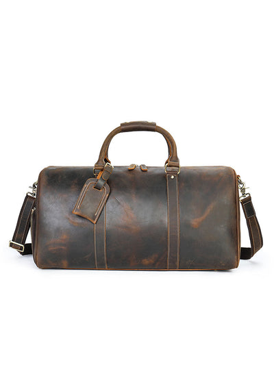 Premium Crazy Horse Leather Duffle Bag