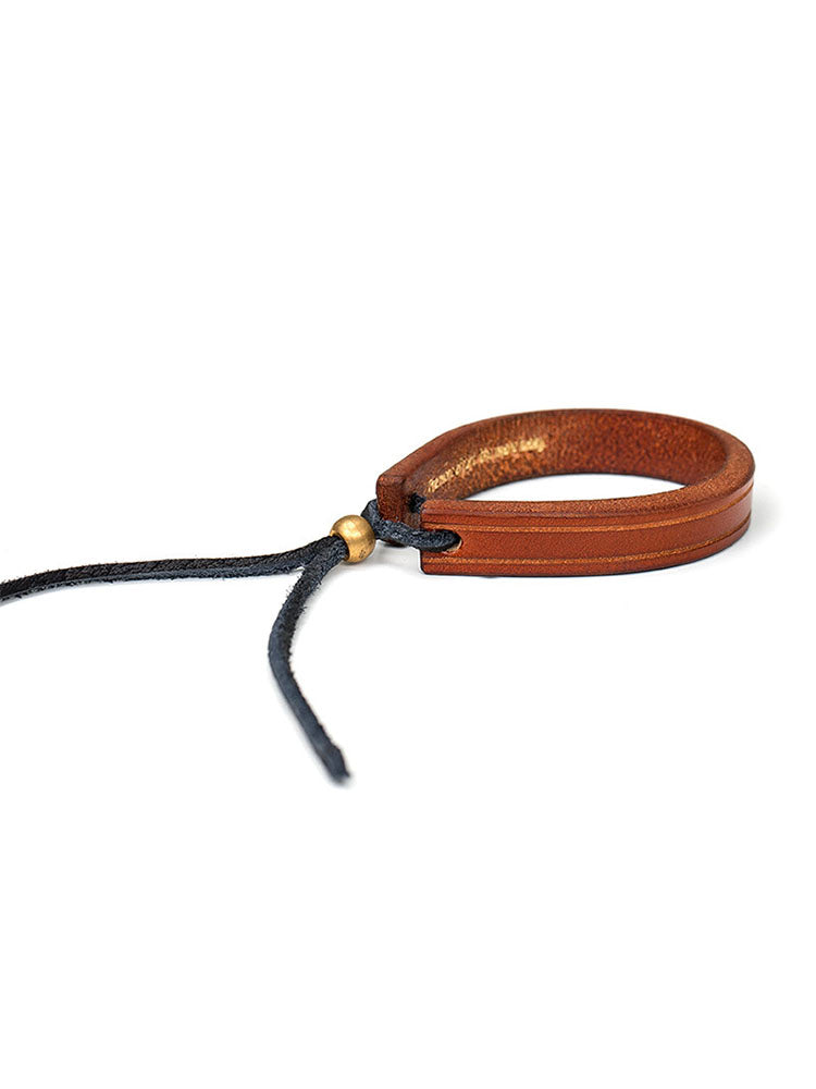 Men's Vintage-Style Adjustable Leather Bracelet