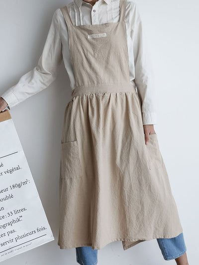 Women's Pleated Casual Cotton Apron