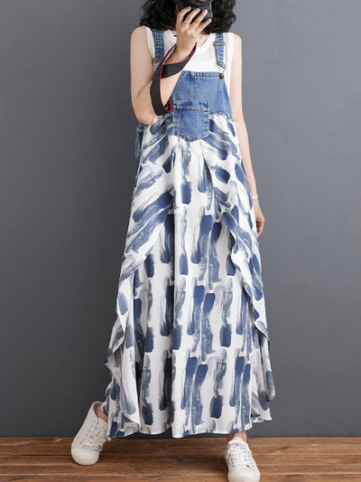 Robe longue ample en jean d'inspiration vintage