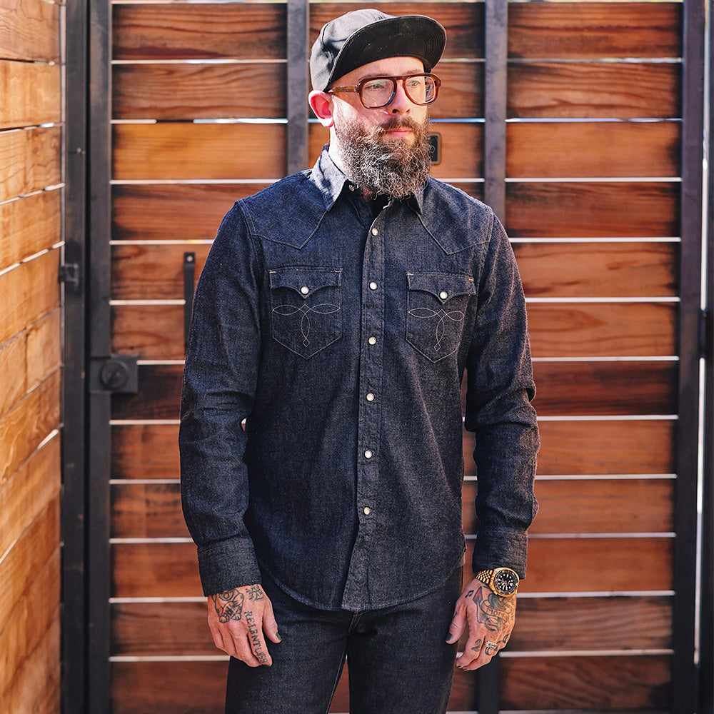 Slim Fit Denim Western Shirt