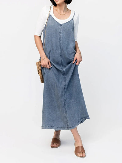 Robe longue ample en jean d'inspiration vintage