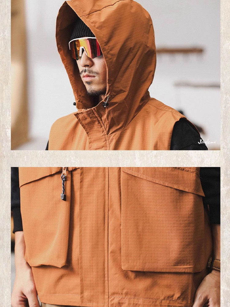 Men's Hooded Utility Vest