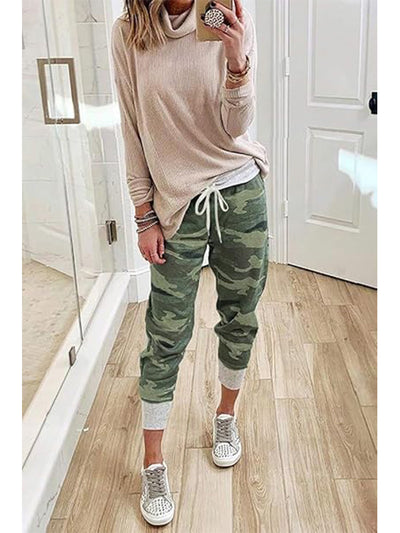 Pantalon à rayures style décontracté