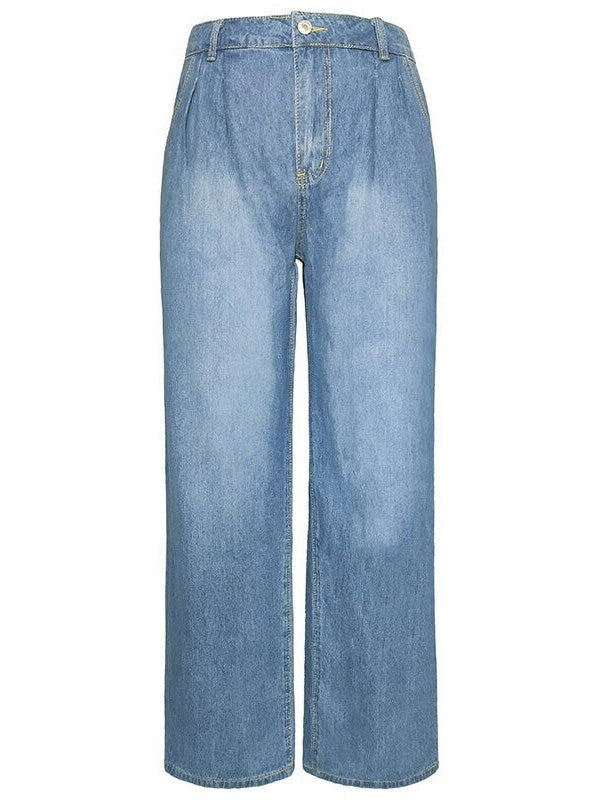 Vintage-Inspired Loose Fit High Waist Jeans