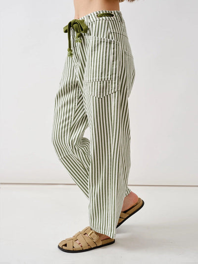 Pantalon à rayures style décontracté