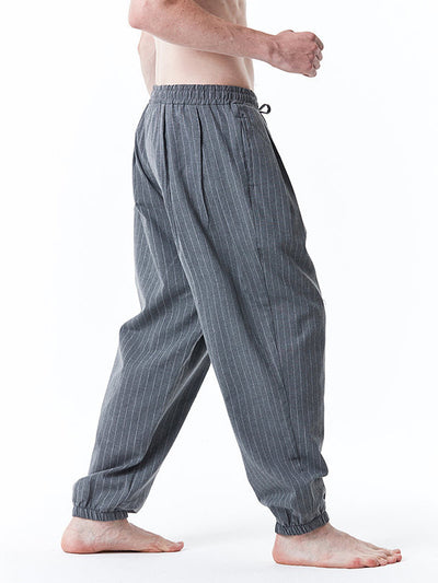 Men's Drawstring Casual Loose Stripe Pants