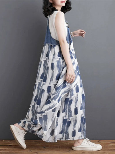 Robe longue ample en jean d'inspiration vintage