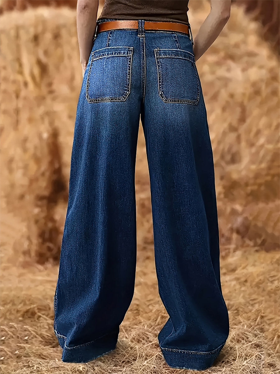 Jean taille haute ample d'inspiration vintage