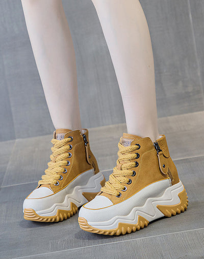 Women’s Trendy High-Top Platform Sneakers with 7cm Chunky Height