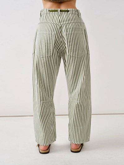 Pantalon à rayures style décontracté