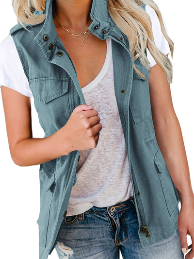 Women's Utility Vest Cargo Jacket