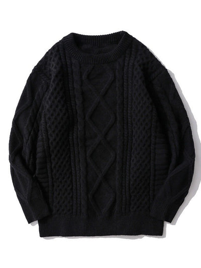 Pull Aran torsadé d'inspiration vintage pour homme