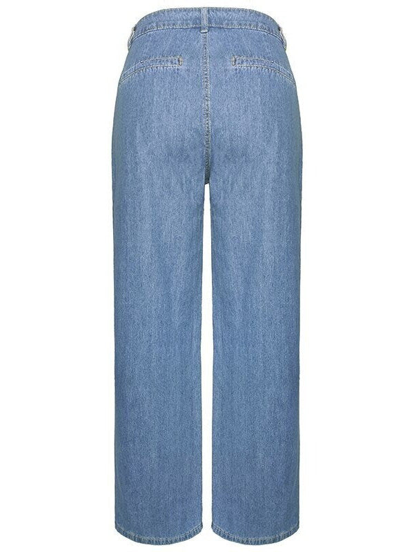 Vintage-Inspired Loose Fit High Waist Jeans