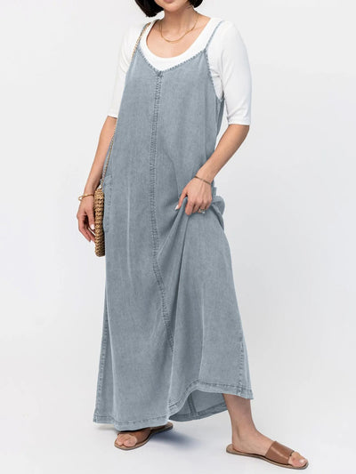 Robe longue ample en jean d'inspiration vintage