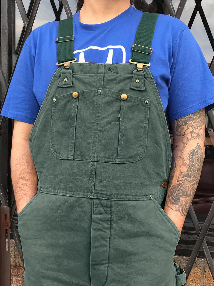 Men's Duck Bib Overalls Canvas Workwear Dungarees