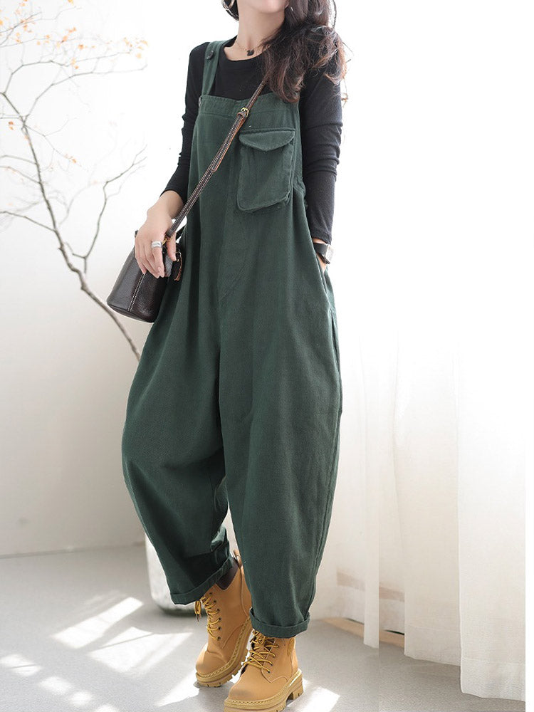 Women's Relaxed Fit Cotton Overalls