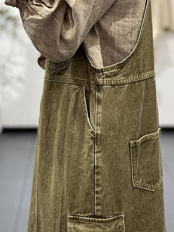 Robe salopette en jean cargo d'inspiration vintage