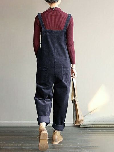 Women's Corduroy Casual Overalls