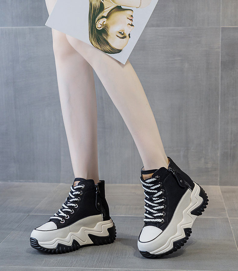 Women’s Trendy High-Top Platform Sneakers with 7cm Chunky Height