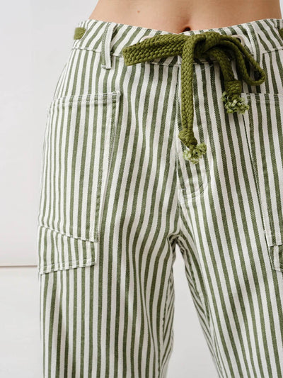 Pantalon à rayures style décontracté