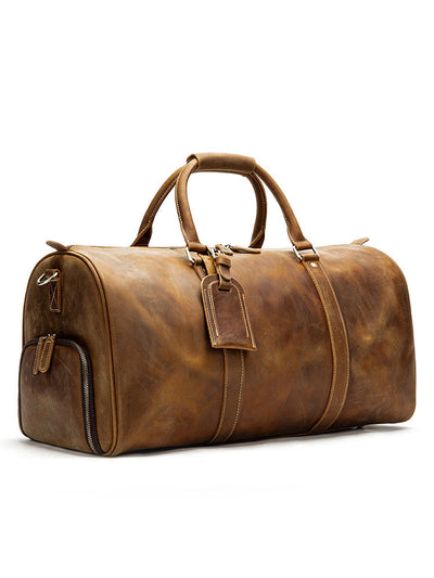 Premium Crazy Horse Leather Duffle Bag