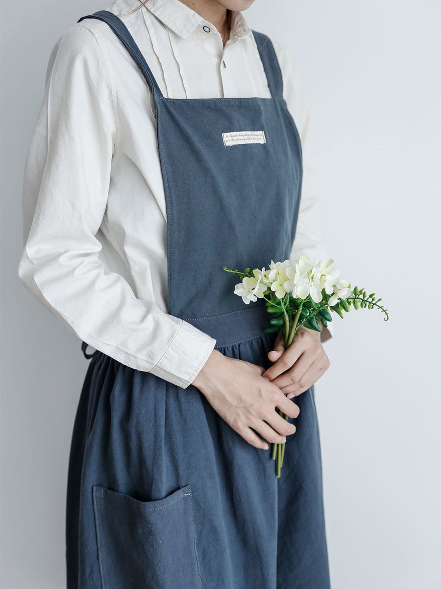 Women's Pleated Casual Cotton Apron