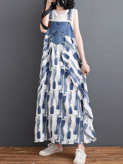 Robe longue ample en jean d'inspiration vintage