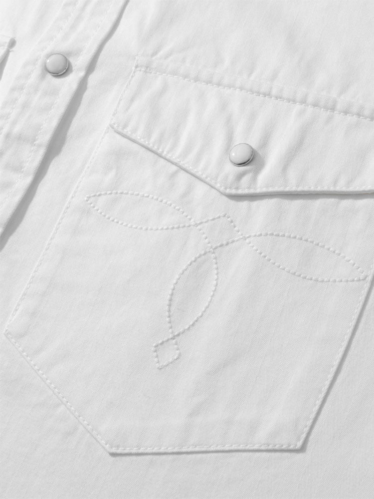 Chemise en jean rayée d'inspiration vintage pour homme