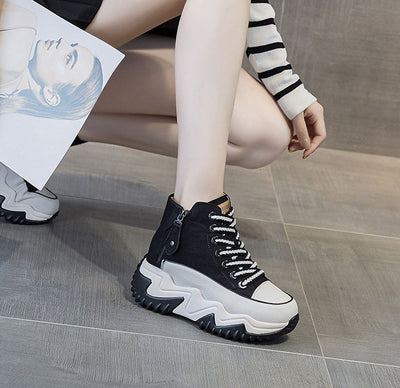 Women’s Trendy High-Top Platform Sneakers with 7cm Chunky Height