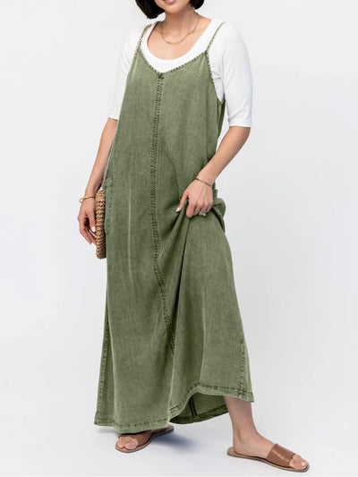 Robe longue ample en jean d'inspiration vintage
