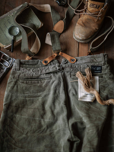 15oz Heavyweight Canvas Trousers with Suspenders