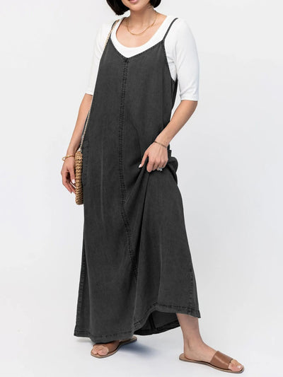 Robe longue ample en jean d'inspiration vintage