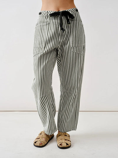 Pantalon à rayures style décontracté