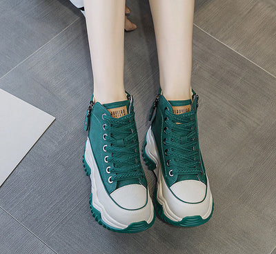 Women’s Trendy High-Top Platform Sneakers with 7cm Chunky Height