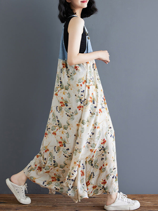 Robe longue ample en jean d'inspiration vintage