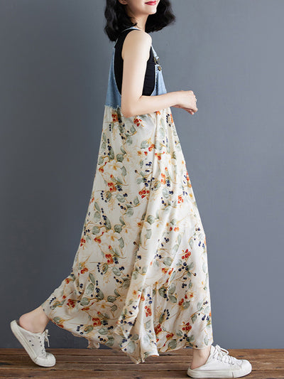 Robe longue ample en jean d'inspiration vintage