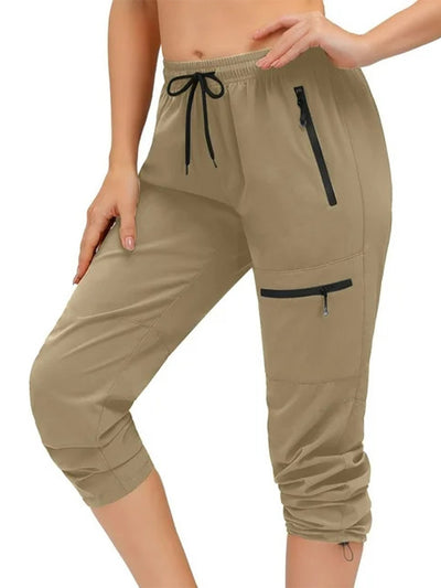 Women's Drawstring Stretch Jogging Pants Outdoor Quick-Drying Sweatpants