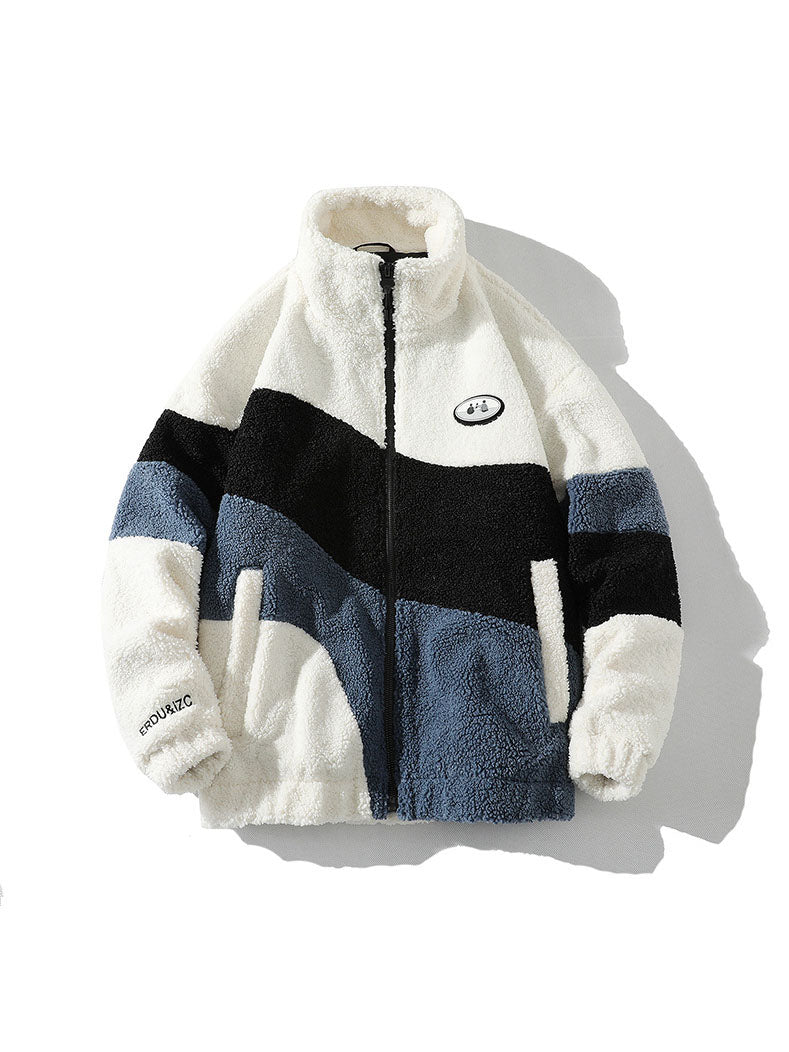 Men's Color-Block Sherpa Fleece Jackets
